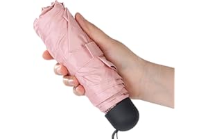 Chakipee Mini Umbrella Sun Protection Compact Design Perfect for Travel Pocket Lightweight Portable UV Umbrellas, Small & Light for Sun and Rain, Man and Women
