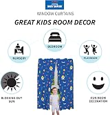 Franco Baby Shark Kids Room Curtains 82 x 63 in Blue Microfiber 2 Panels view 3