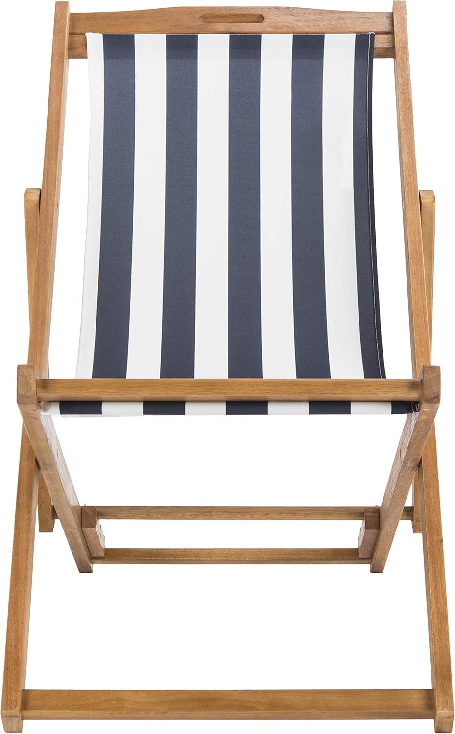 safavieh teak set on Amazon Com Safavieh Pat7040a Set2 Outdoor Collection Loren Teak White Foldable Sling Adirondack Chair Natural Navy Stripe Garden Outdoor