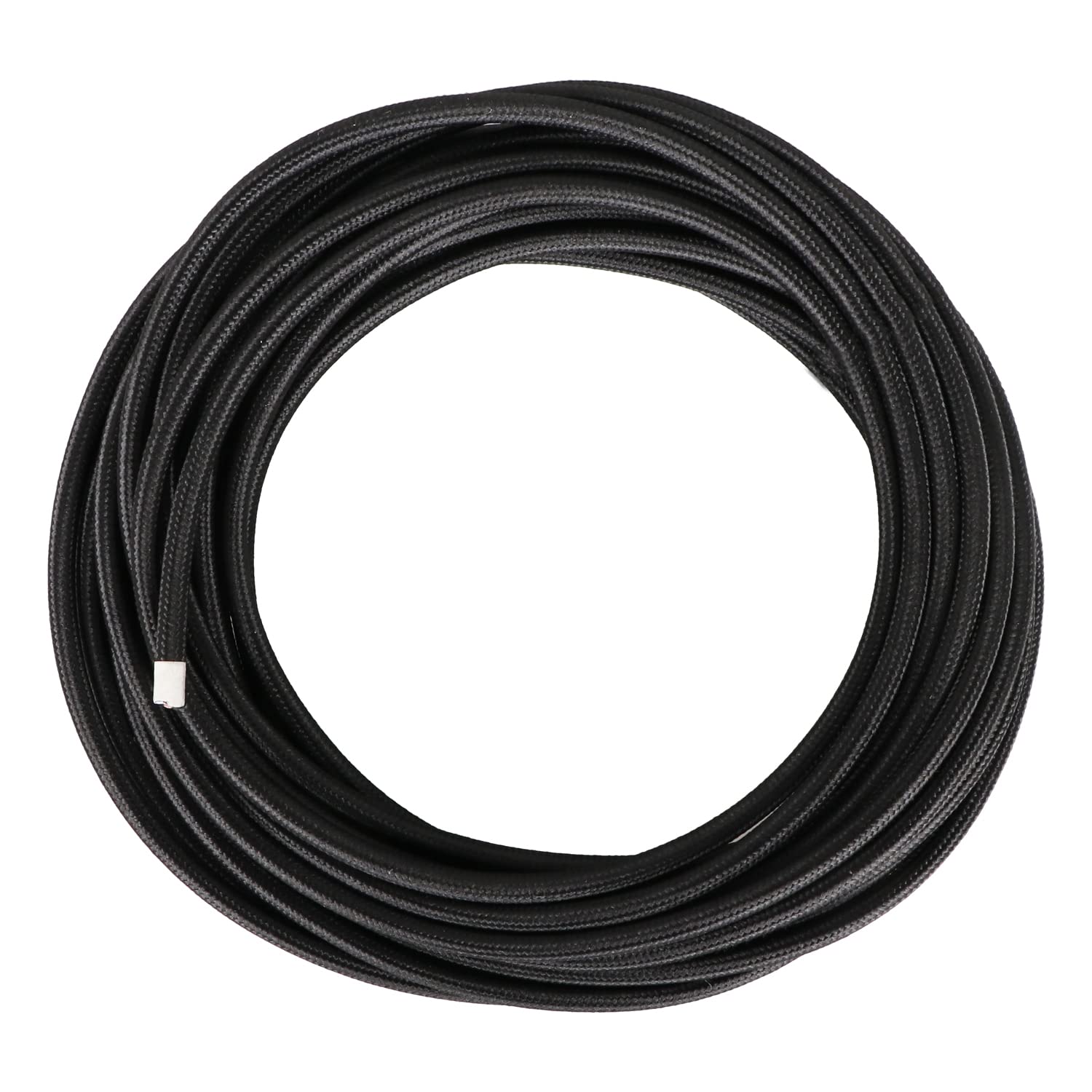 Photo 1 of Helunsi 32.8ft Cloth Covered Lamp Cord, 18 AWG 2 Conductor Black Vintage Electrical Cord Braided Electrical Wire, 18 Gauge Round Rayon Fabric Covered Wire for DIY Antique Industrial Lighting Project