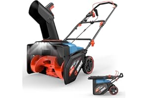 SENIX Corded Snow Blower,18 Inch Snow Thrower, Electric Snow Blower with 8" Clearing Depth, 600lbs/min, Max 33ft Throw Distance, 14Amp,1700 Watt Motor, 4 LED Lights