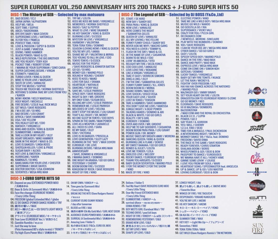 Amazon Super Eurobeat Vol 250 Cd3枚組 初回盤 V A ダンス エレクトロニカ 音楽