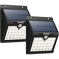 iPosible Luz Solar Jardín, 【3 Modos-2 Piezas】 33 LED Luces Solares