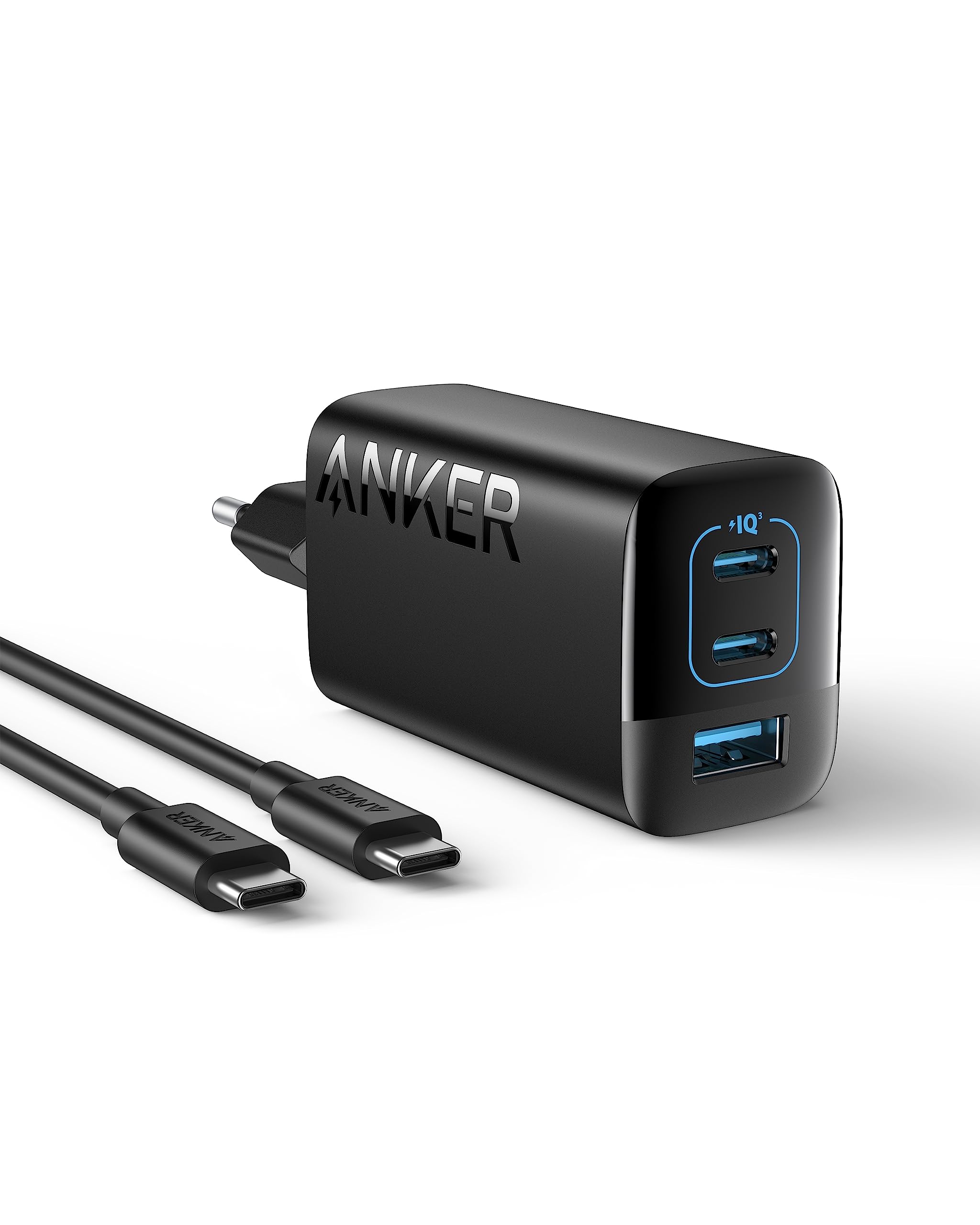 Anker USB C Ladegerät 67W, Anker 335 Hochleistungs-Netzteil mit PIQ 3.0, 3-Port Schnellladegerät, iPad ladegerät, PD Charger für iPhone 17/16/15 Series, MacBook Pro, iPad, Galaxy, Pixel und mehr