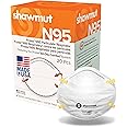 Shawmut Protex™ N95 Mask, Made in the USA NIOSH Approved, Particulate Respirators, Protective Face Mask for Dust, Construction, Medical, 1 Pack of 20 (Approval Number TC-84A-9295 / Model SR9520)
