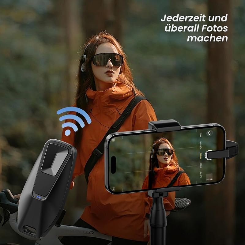Fernbedienungs Seitenwender für Kindle Paperwhite Oasis Kobo eReader-Zubehör, Seitenwender Clicker für Kindle Android iOS Telefone Tablet Lesen von Romanen Comics Fotografieren (ZMatt Schwarz)