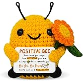 OASSIE Valentines Day Gifts for Women Men - Handmade Positive Animals Bee Crochet - Galentines Birthday Appreciation Easter Gifts for Best Friend Teacher Coworker Boss, Retirement Gift for Woman