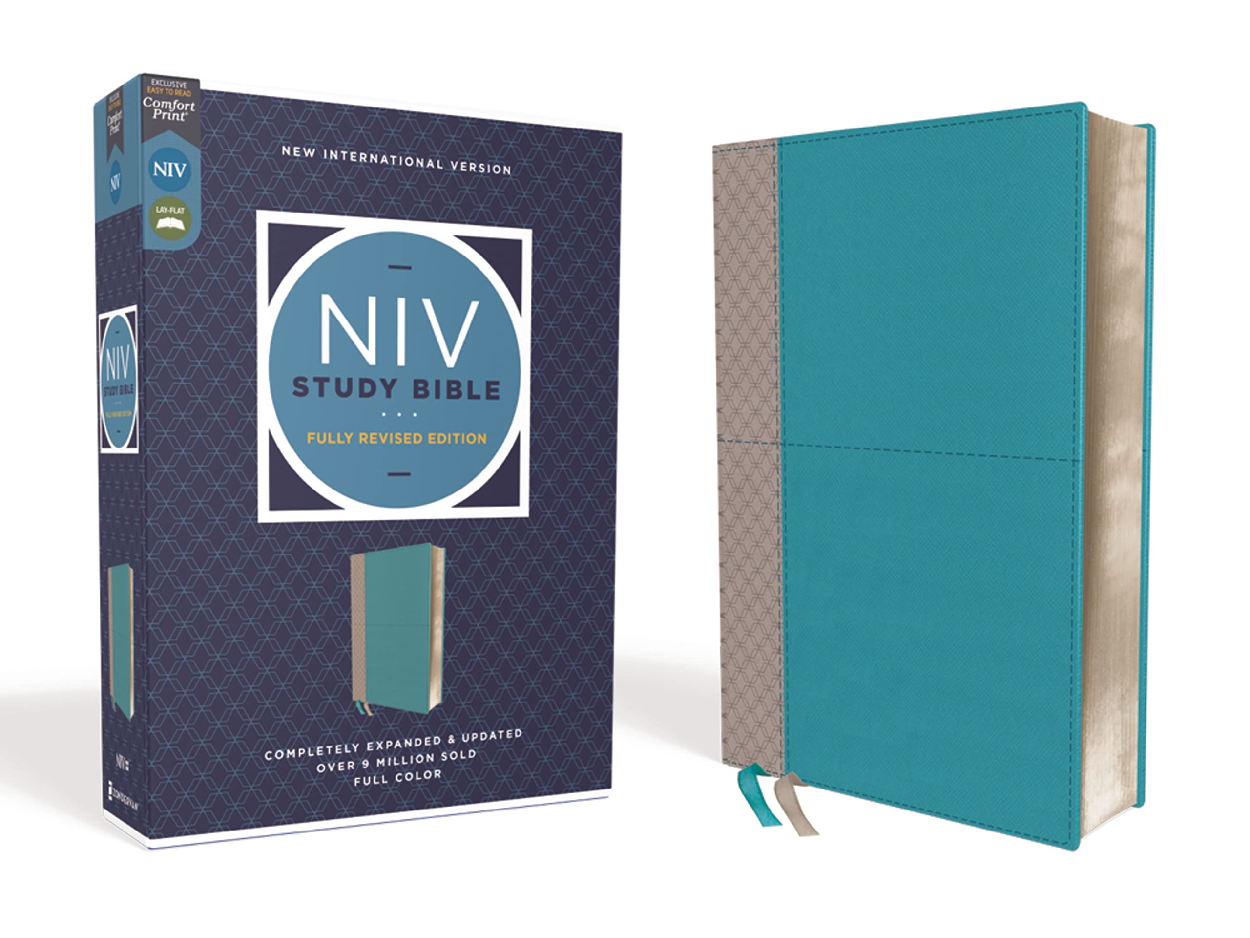 NIV Study Bible, Fully Revised Edition (Study Deeply. Believe Wholeheartedly.), Leathersoft, Teal/Gray, Red Letter, Comfort Print NIV Study Bible, Fully Revised Edition (Study Deeply. Believe Wholeheartedly.), Leathersoft, Teal/Gray, Red Letter, Comfort Print Imitation Leather