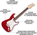 Fender Squier Debut Stratocaster Laurel Fingerboard White Pickguard Dakota Red view 2