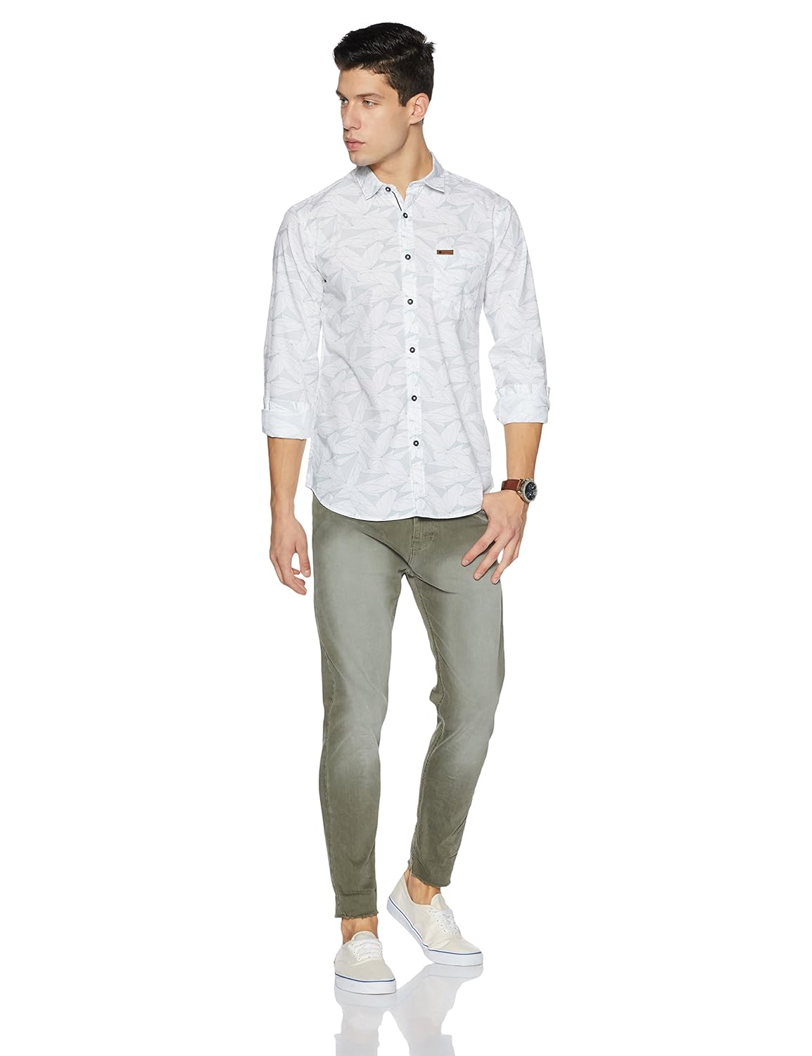 symbol amazon brand men's regular fit casual shirt