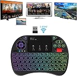 Rii Mini Wireless Keyboard Touchpad Mouse Combo RGB Backlit 2.4G USB Receiver view 2