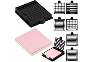 Sticky Note Stencil, Sticky Note Stencil and Holder, Post It Stencils, with Five Different Stencil, for Room and Office Desk Organizer, for 3x3 Inch Sticky Notes(Black)