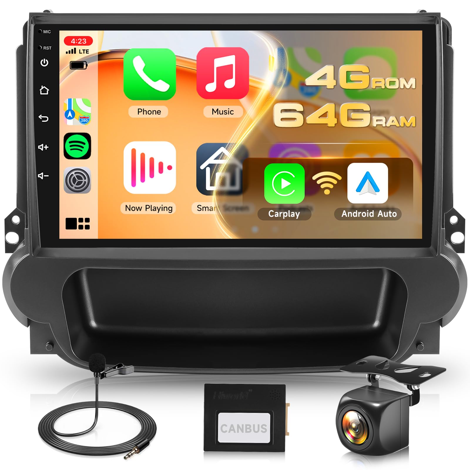 Photo 1 of 4G+64G Android Stereo for Chevrolet Malibu 2009-2014 Radio Upgrade 9 Inch Touch Screen Head Unit, Driauto Car Stereo with Wireless Carplay Android Auto, GPS WiFi DSP Bluetooth FM RDS Backup Camera