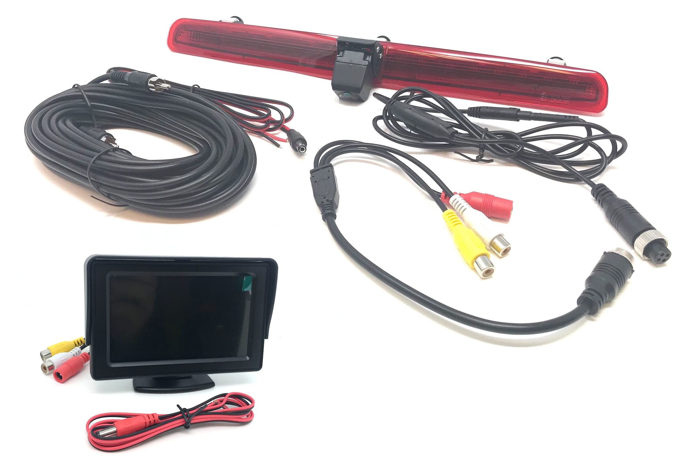 Dolphin Automotive Brake Light Reversing Camera For VW Transporter T5 Van 2003-2015 Single Door Tail Lift - With 4.3" Dash Monitor