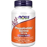 NOW Foods Supplements, Phosphatidyl Serine 100 mg with Phospholipid compound derived from Soy Lecithin, 120 Veg Capsules