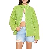 Forever 21 womens Quilted Zip-up Jacket