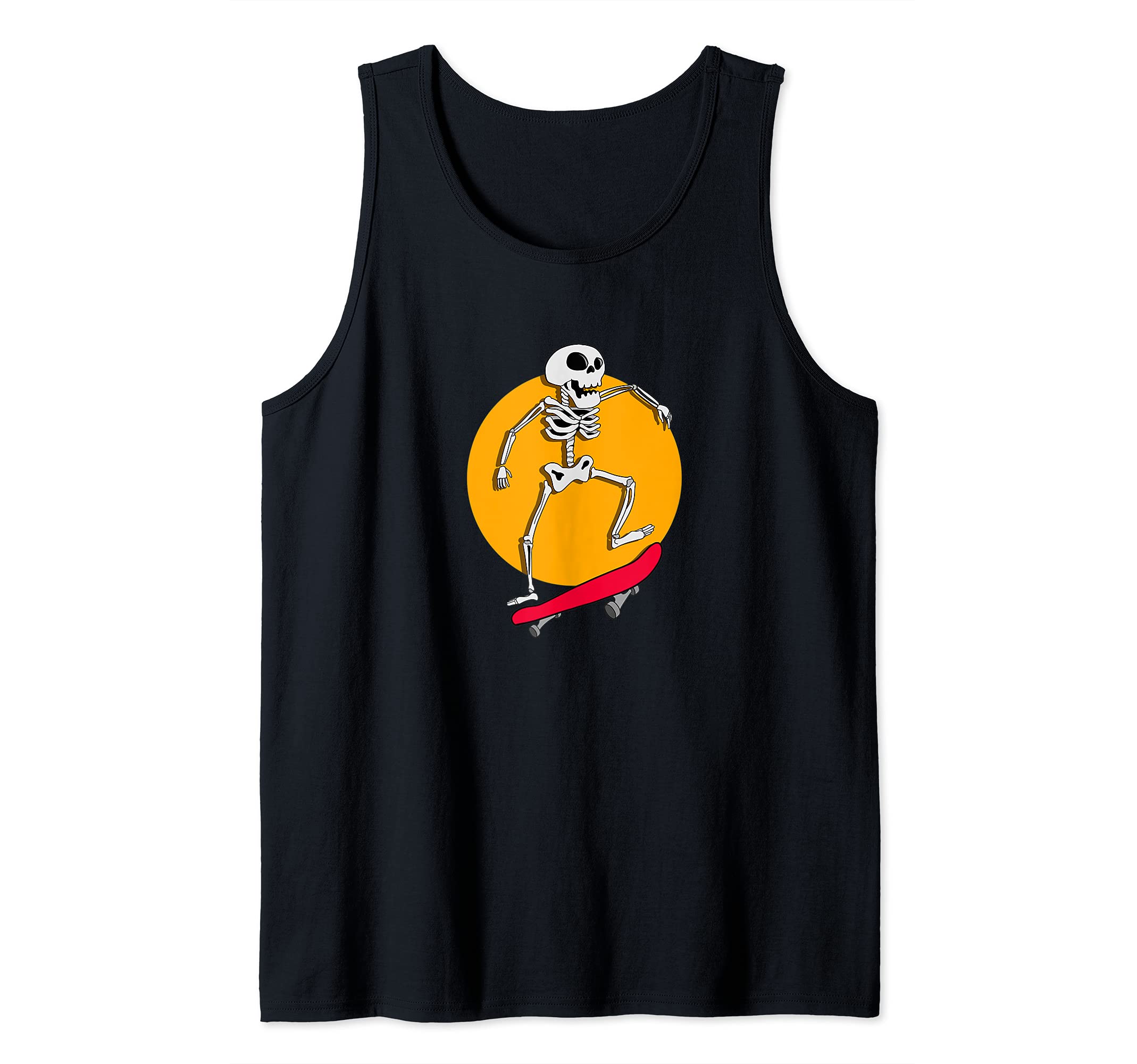 Skateboarding I Skater I Skate Board I Skeleton I Skateboard Tank Top