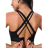 High Impact Sports Bra for Women Molded Cup Back Closure High Support Womens Sports Bras Criss-Cross Back Workout Running Bra