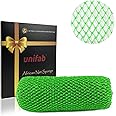 Unifab African Net Sponge Authentic Real African Exfoliating Net Bath Sponge Wash Cloth Exfoliating Washcloth African Net Cloth Body Scrubber for Shower Green