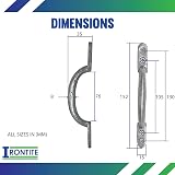 IRONTITE 2pk D Door Pull Handle Galvanised Cast Iron Gate Shed Barn Handle view 3