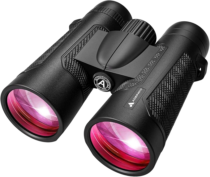 AcePath 15x56 Binoculars for Adults High Powered - Large View Waterproof Binoculars with Clear Low Light Vision - Compact Binocular Essentials for Hunting Camping Cruise Travel Bird Watching Sports