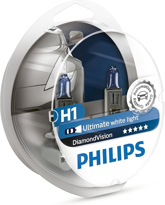 Philips Diamond Vision H1 Halogen HID Super White 5000K (Pair