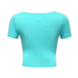 OThread & Co. Women's Basic Crop Tops Stretchy