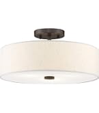 Bargeni 13" Semi Flush Mount Ceiling Light - 3-Light Modern Fixture For Bedroom & Hallway