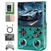 RG35XX Pro - Retro Handheld Game Console, 3.5-Inch IPS Screen, Linux OS, 64GB Card, 3200mAh Battery, WiFi &amp; Bluetooth, HDMI Output, Includes Screen Protector &amp; Keychain (Transparent Teal)