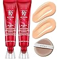 FV 2 Pack Hydrating Liquid Foundation Makeup, Waterproof & Lightweight, Natural Finish with Medium Coverage, Ideal for Dry and Normal Skin (Nourishing Classic Ivory)