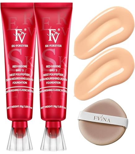 Amazon.com : FV 2 Pack Waterproof Foundation, Lightweight & Medium