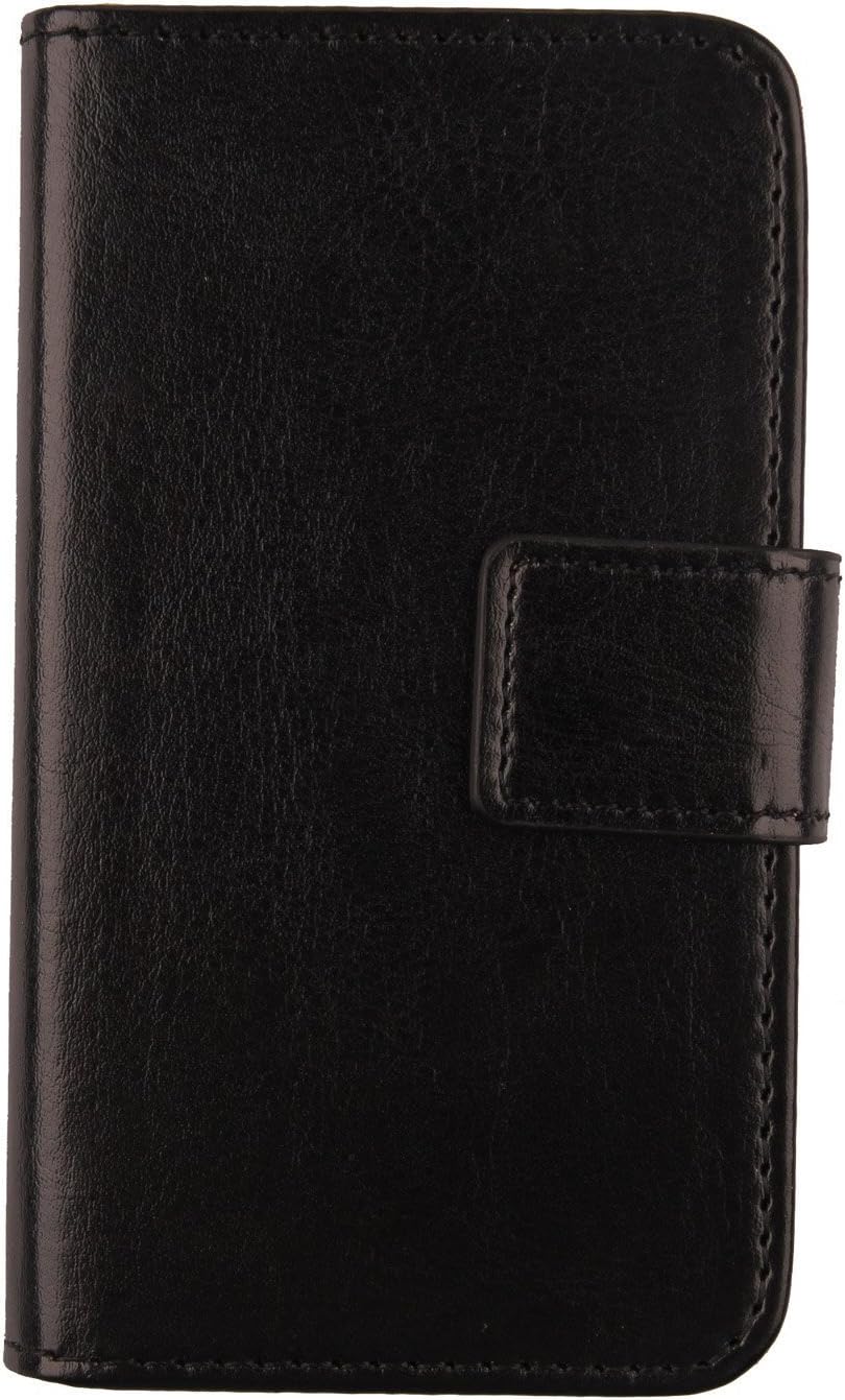 Gukas Color Design PU Wallet Flip Leather Cover Skin Protection Case For Doro Liberto 810 (Black)