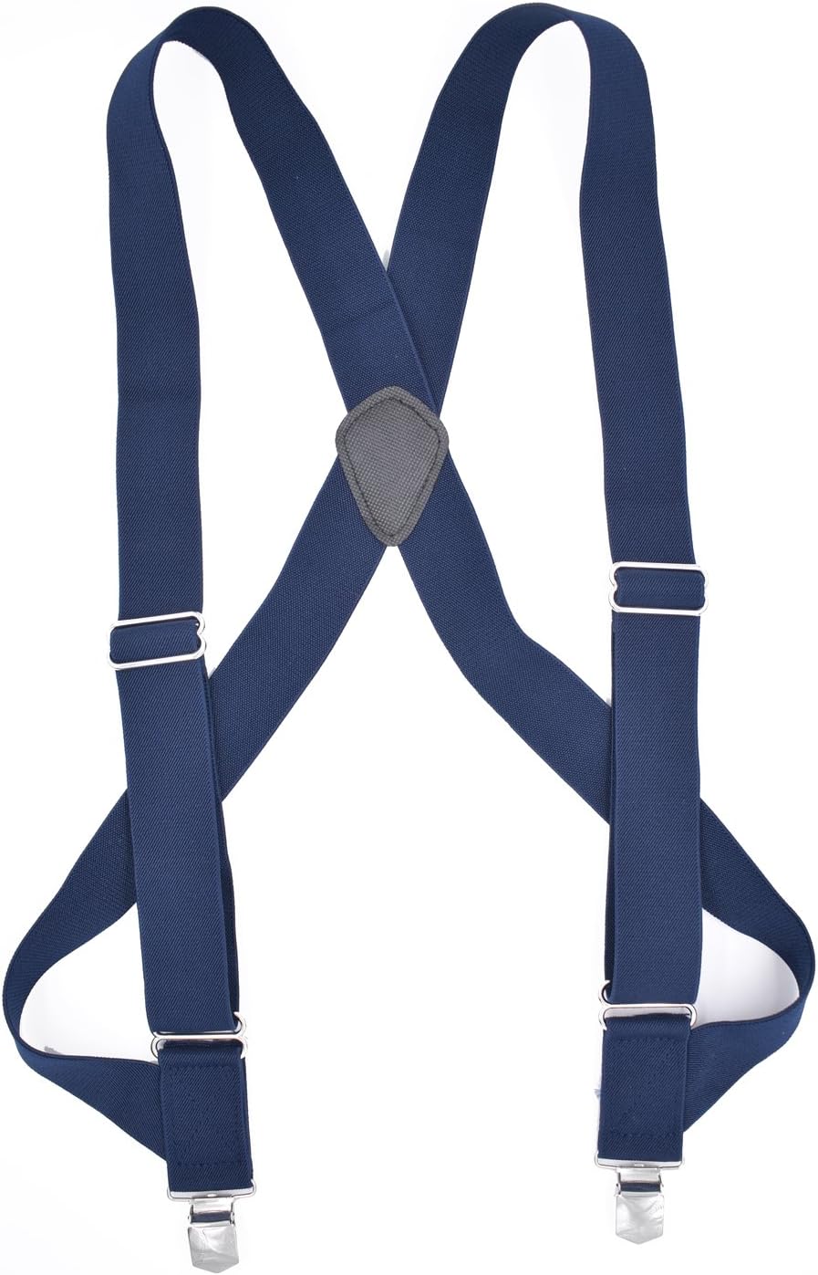 Side Clip Suspenders for Men - 1.4 inch Wide Trucker Style Adjustable Elastic Straps