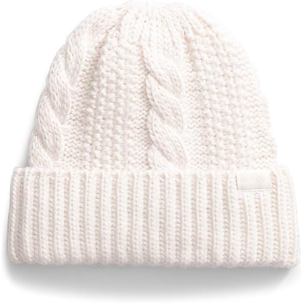 NWT The North Face Mega Fur Pom Beanie White Dune NWT Womens OS Cream Cable Knit The North Face Women main image 4