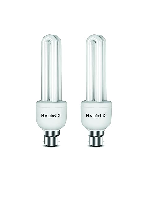 Halonix Super Saver Base B22 15-Watt CFL Bulb (Pack of 2, Cool Day Light)