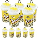 RORPOIR Popcorn Pendant Charms 10Pcs 0.98In Yellow Diy Keychain Necklace Bracelet Earrings Jewelry Making Accessories for Craft Projects