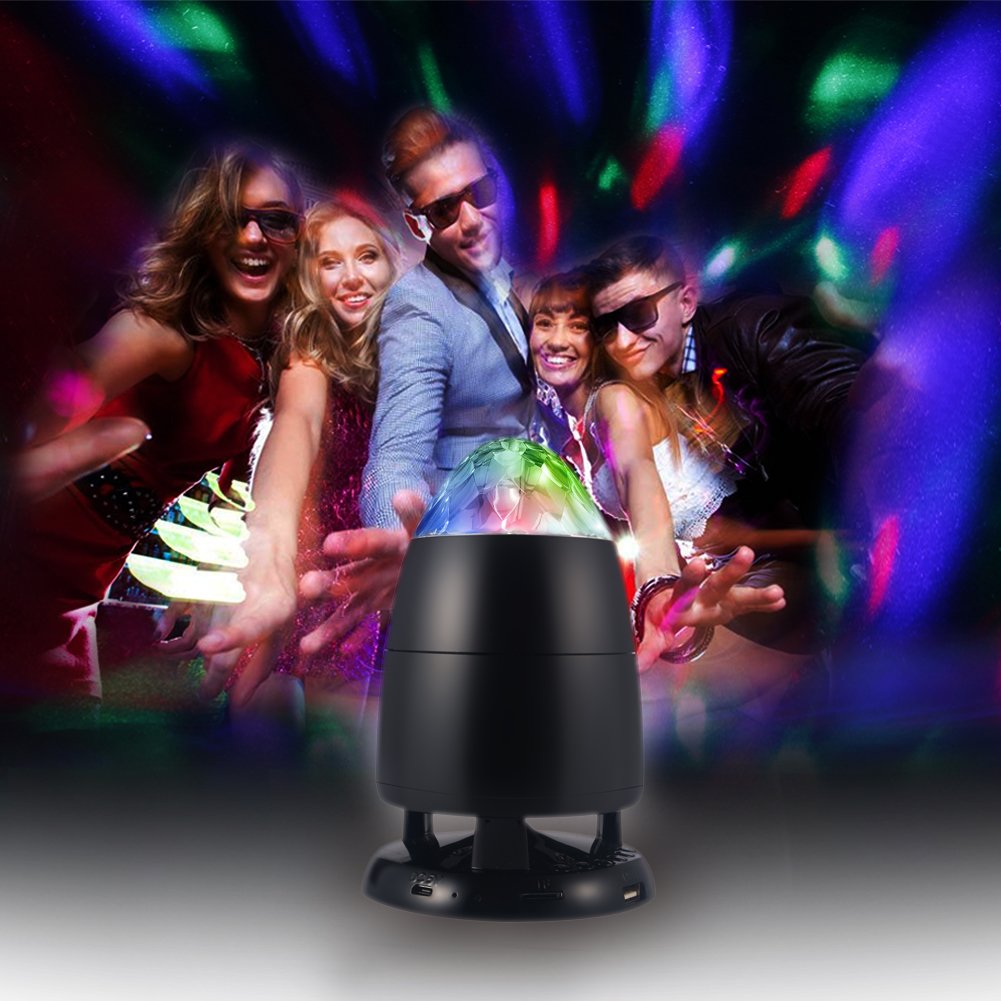 Disco Ball Bluetooth Speakers, Portable Wireless Speakers Party Strobe Lights Sound Activated, Rotating Music DJ Stage Lights Party Favors for Kids Gifts Birthday by funkysky
