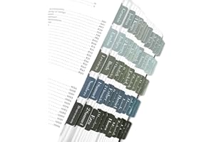 KIUKIUO Bible Tabs, 180 Removable Adhesive Tabs, Laminated Bible Tabs for Women and Men, Bible Index Tabs, Bible Book Tabs, Bible Labels Tabs