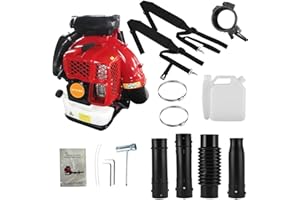 80CC Gas Powered Backpack Leaf Blower 2-Stroke 900CFM Gasoline Petrol Powered Lightweight Leaf blowers for Lawn Care Yard Sno