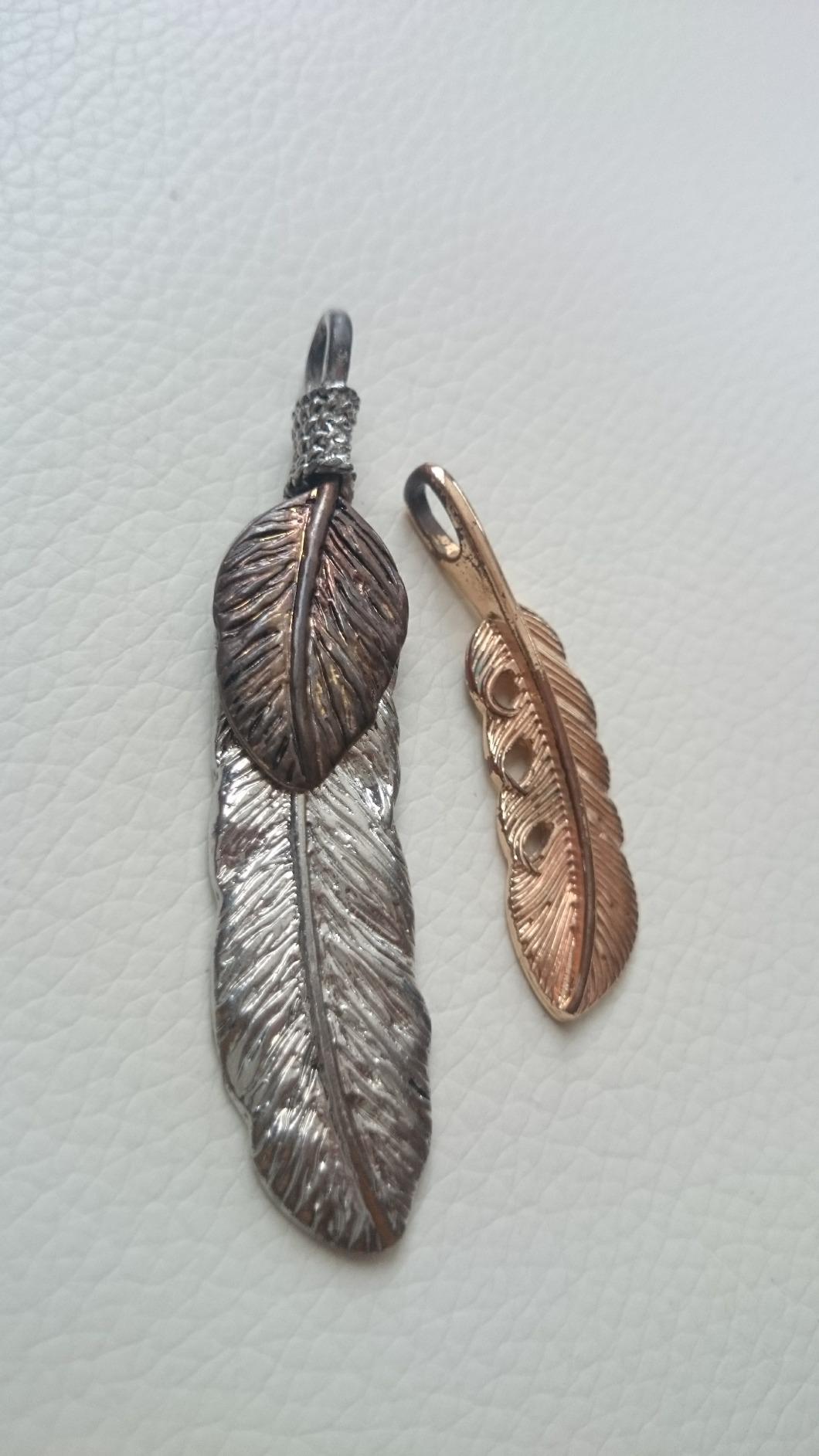 芸能人多数着用モデル ダブルフェザーネックレス ゴールドクロー 先金フェザー ネックレス ゴローズタイプ 羽根 ネイティブアメリカン インディアンジュエリー photo review