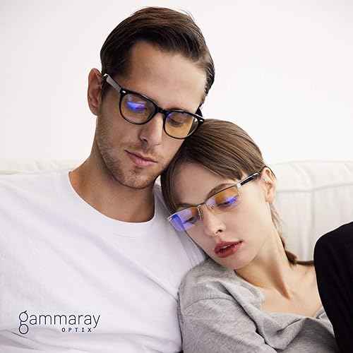 Gamma Ray Blue Light Blocking Gaming Glasses Amber Tint Anti