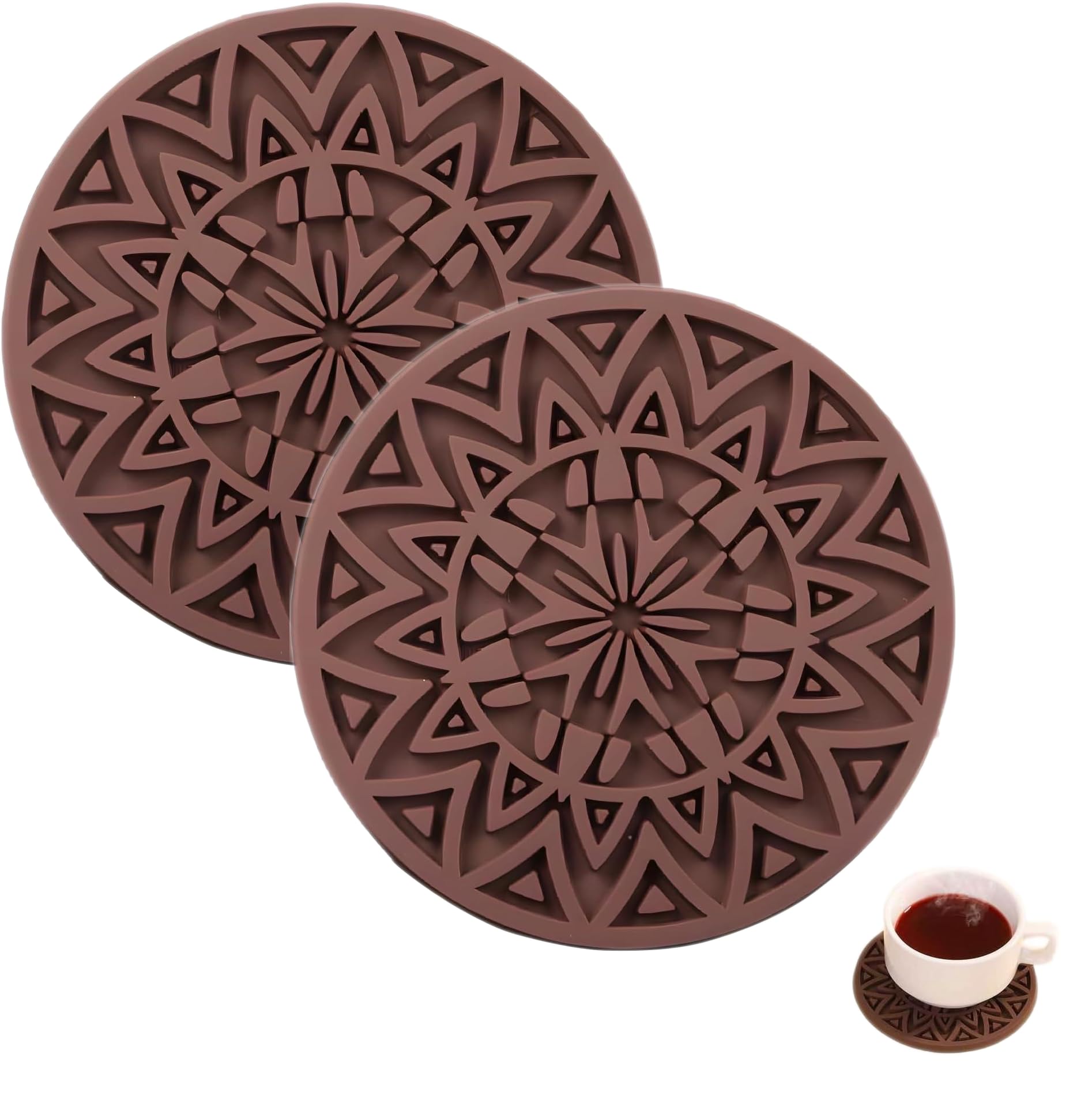 Photo 1 of 2-Pack Coasters for Drinks,Resistant Reusable Drink Coasters for Birthday, Housewarming,Room Decor and Parties