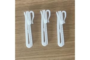 Ailejia 30 Pcs Plastic Adjustable Pinch Pleat Hook Depth Pinch Pleat Locking Curtain Tape Hook Curtain Hooks for Door Curtain
