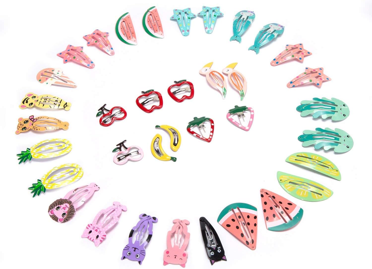 Voarge Pack of 60 6 cm Hair Clips Girls Hair Clips - Image 3