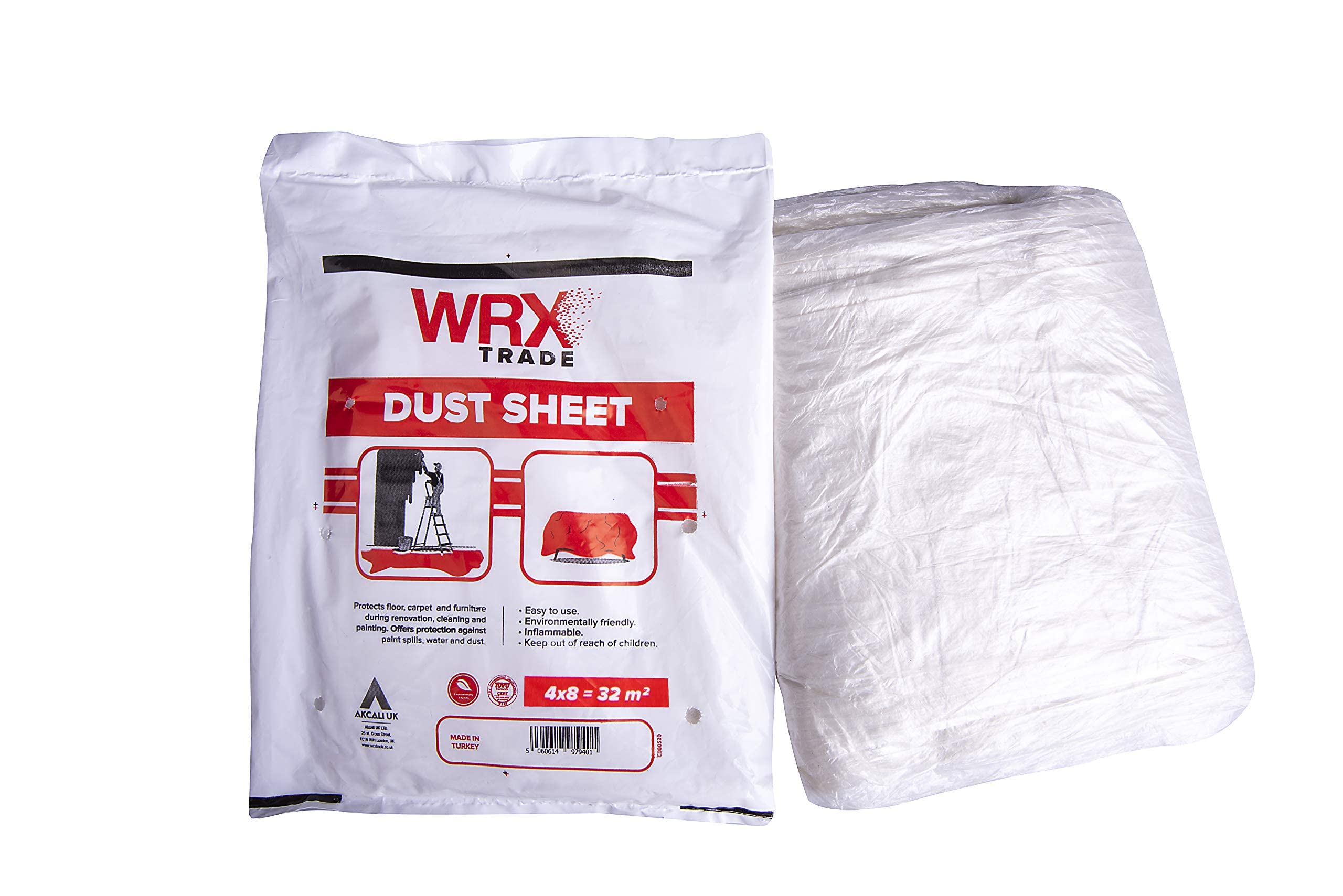 WRX DUST Sheet for DIY & Decoration to Protect Furniture and Flooring 4 m x 8 m