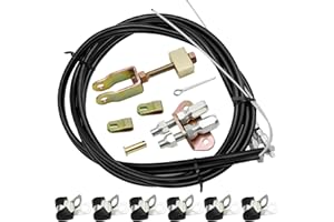 Vkinman 330-9371 Universal Emergency Parking Brake Cable Complete Kit 110" Long Cables with 97" Long Sheath E-Brake Set Repla