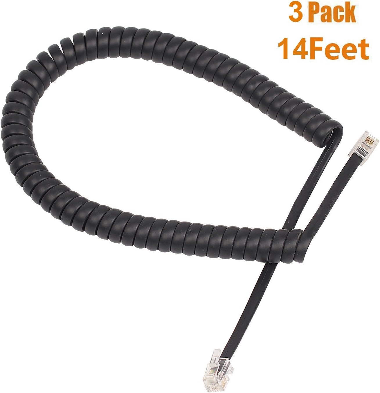 Telephone Handset Cord, [3Pack 14Feet] PureCopper