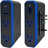 Austere V Series, Wall Power 4 Outlet Surge Protector, 3000 Joules | EMI/RFI Filtering, 1 USB-C 20W Fast Charger, 1 USB-C 2.4 amps, 1 USB-A, Overcurrent Protection, 5 Year Component Guarantee