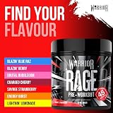Warrior Rage Pre Workout Powder 392g 45 Servings Savage Strawberry 300mg view 7