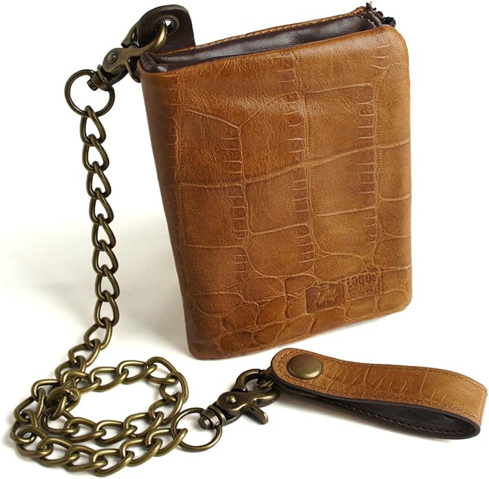 Amazon [ロゴス] LOGOS 本革 クロコ型押し 縦型